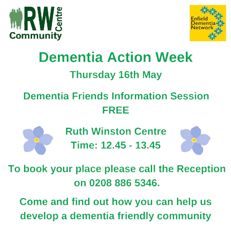 poster or flyer advertising event Dementia Friends information session
