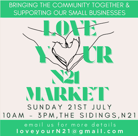 poster or flyer advertising event Love Your N21 Market