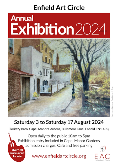 poster or flyer advertising event Enfield Art Circle Annual Exhibition 2024