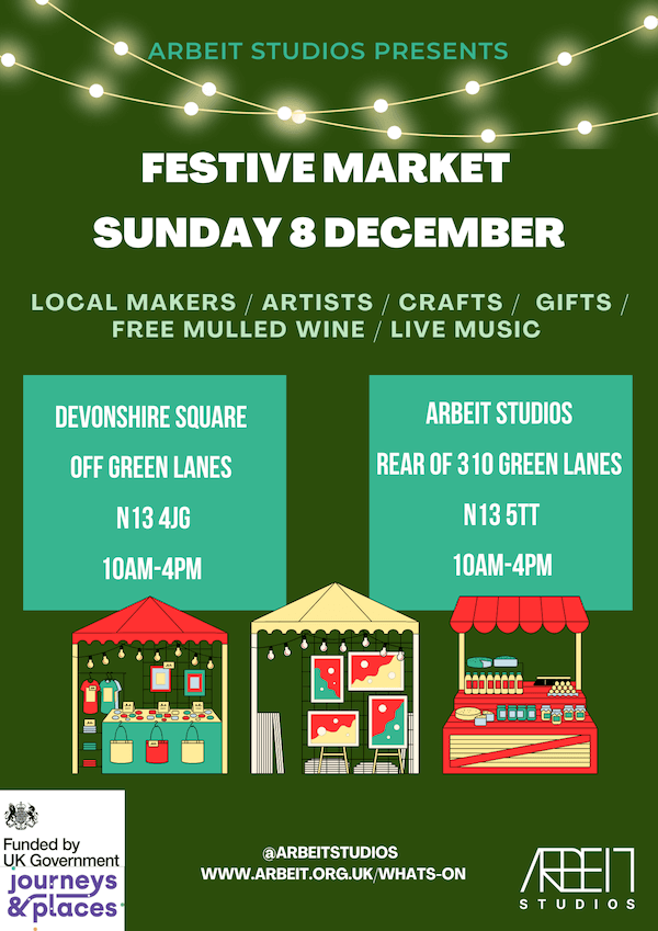 poster or flyer advertising event Festive Market