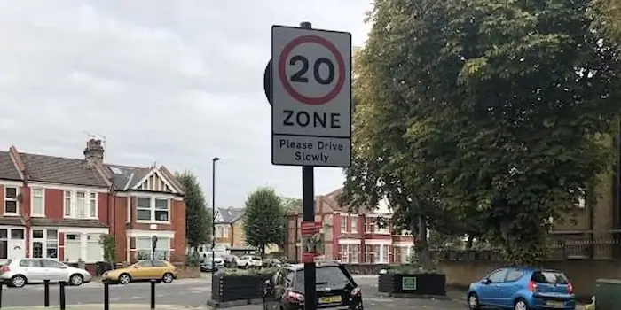 20mph zone please drive carefully