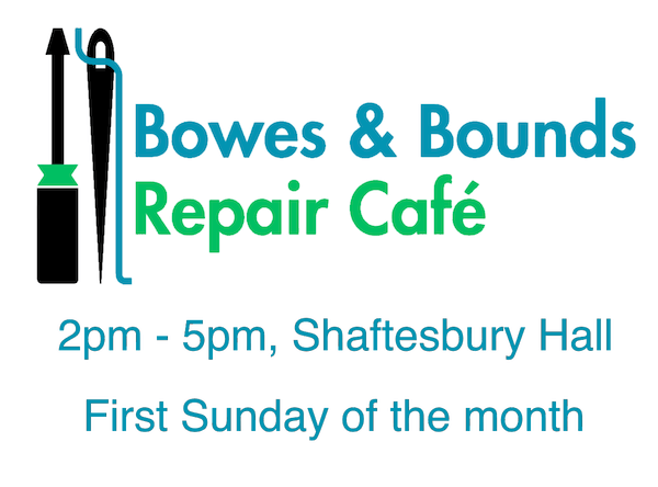 bowes and bounds repair cafe first sunday of the month