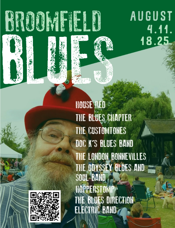 broomfield blues 2024 programme cover with list of acts