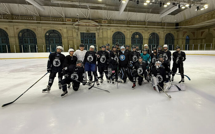 members of haringey greyhounds at alexandra palace ice rink