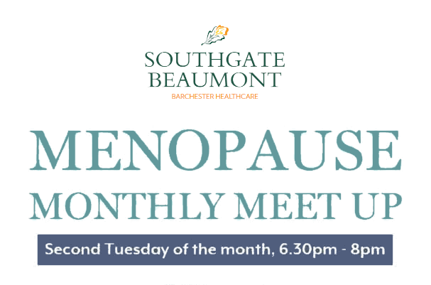 monthly menopause meetups flyer