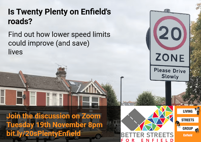 20mph sign and modal filter at junction of warwick and maidstone roads bowes